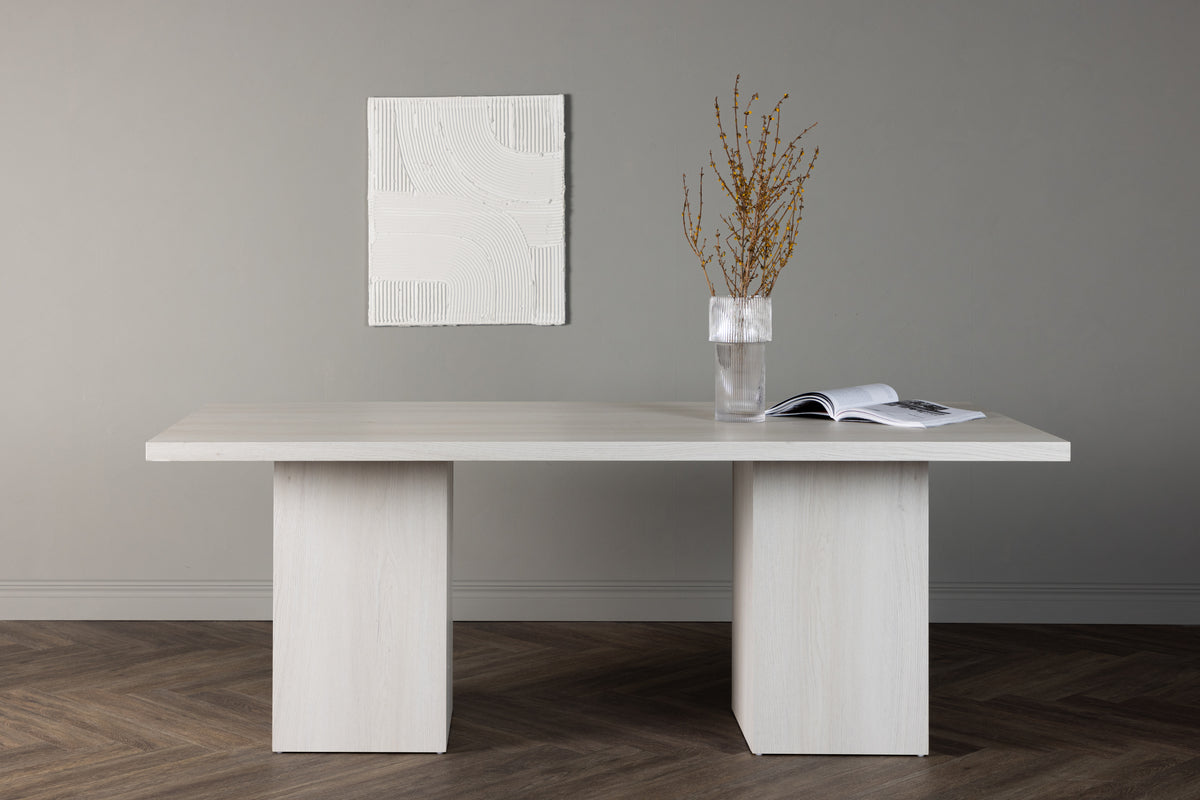 Rectangular Dining Table 90 x 200 White