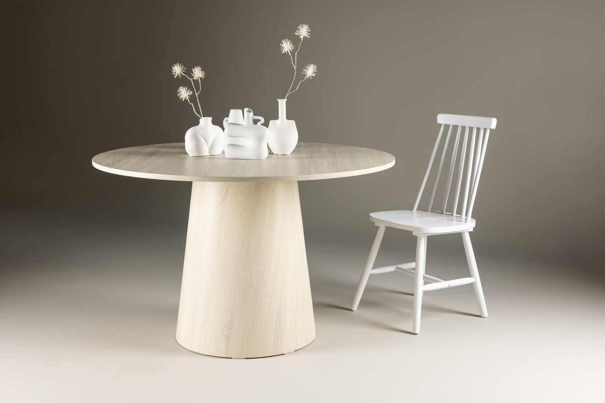 Round Dining Table ø120 Whitewash
