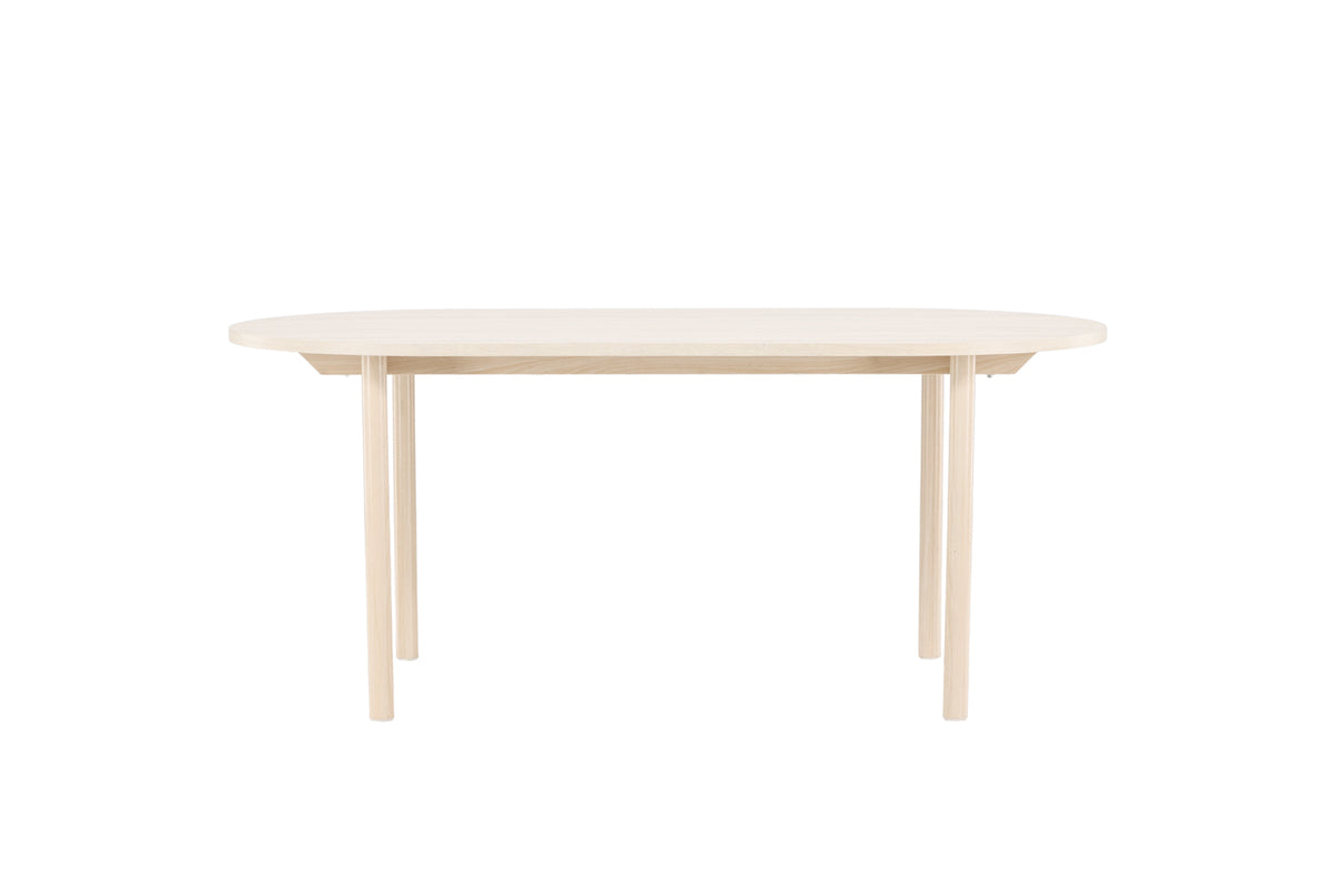 Oval Dining Table 90 x 180 Whitewash