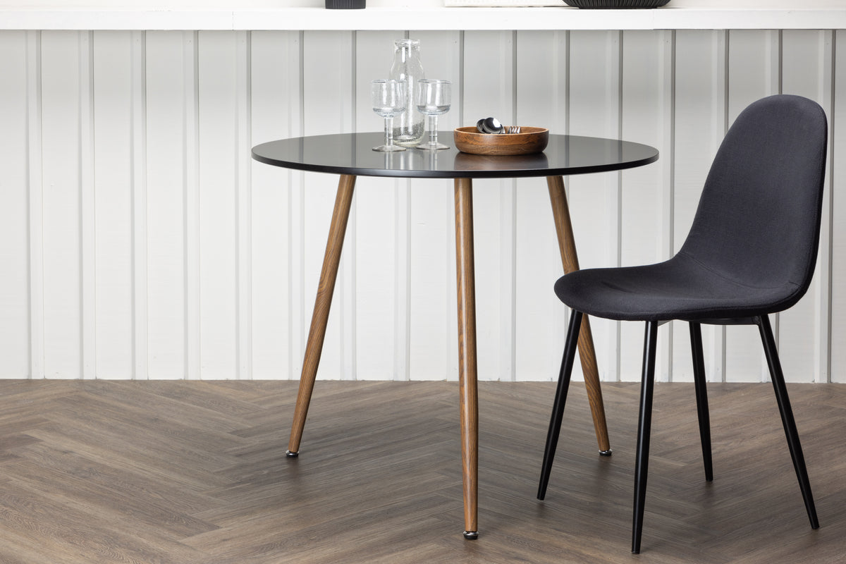 Round Dining Table ø90 Black