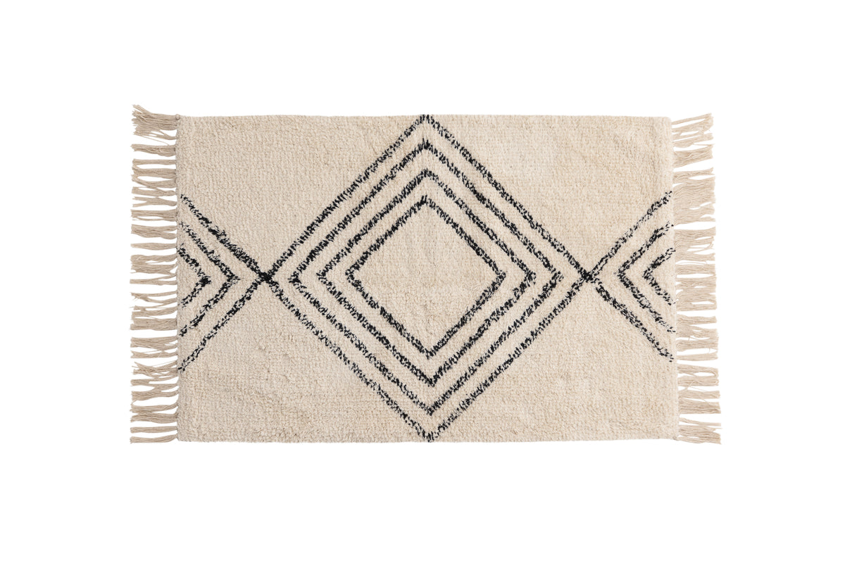 Rectangular Carpet 50 x 80 White