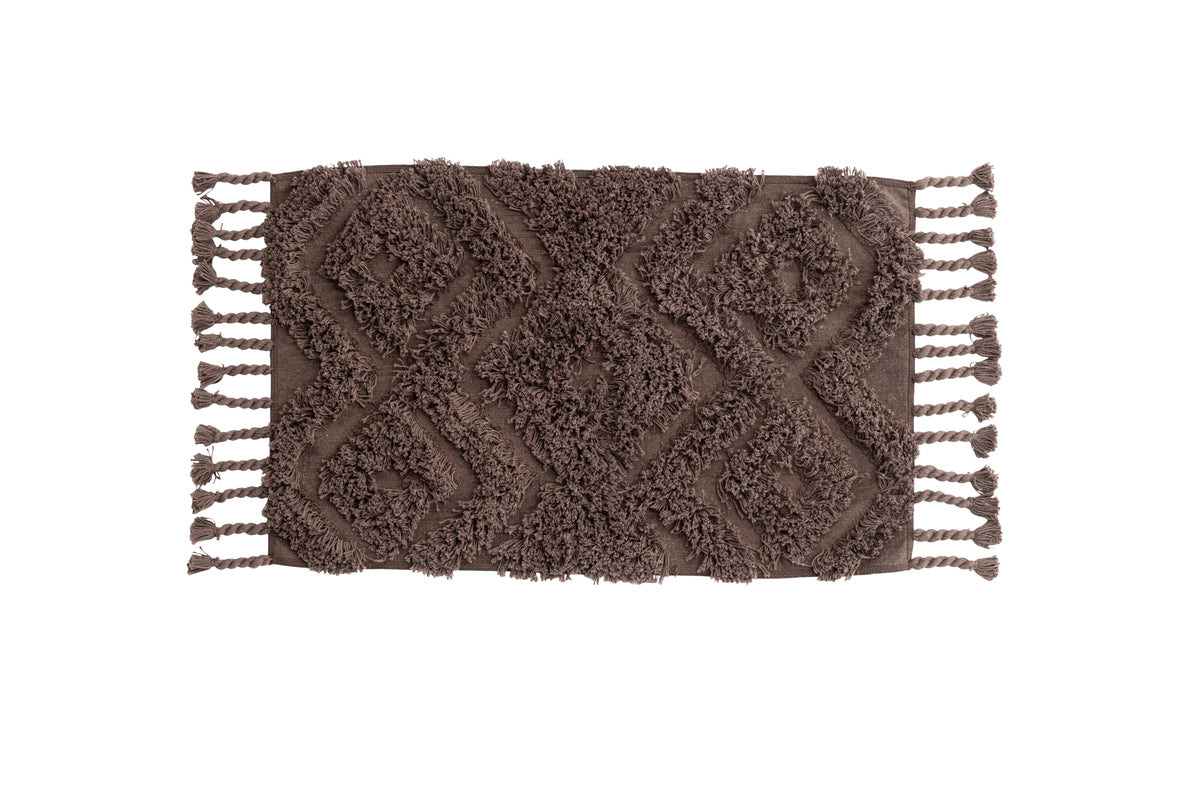 Rectangular Carpet 50 x 80 Brown