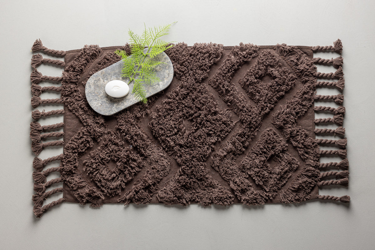 Rectangular Carpet 50 x 80 Brown