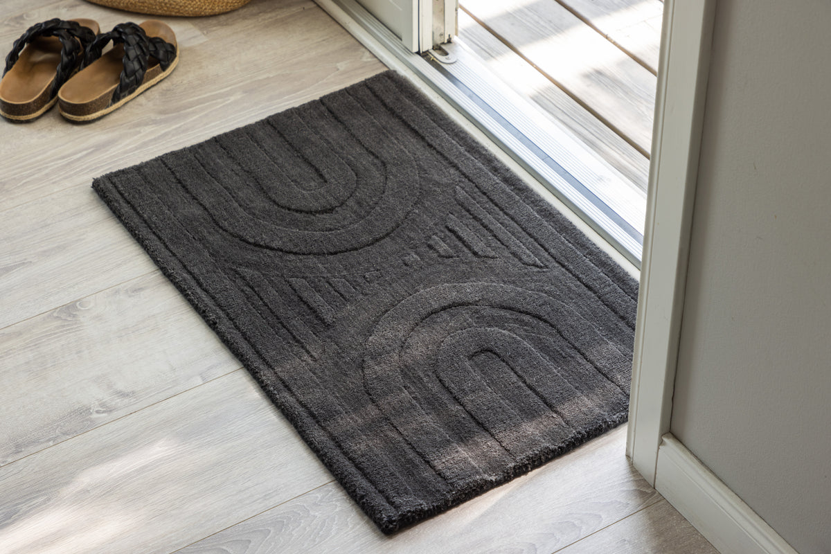 Rectangular Carpet 50 x 80 Dark Grey