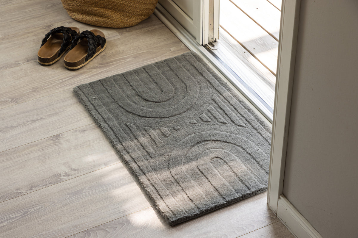 Rectangular Carpet 50 x 80 Silver