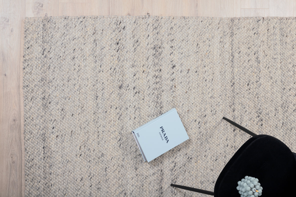 Rectangular Carpet 171 x 243 White
