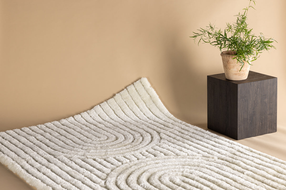 Rectangular Carpet 160 x 230 White