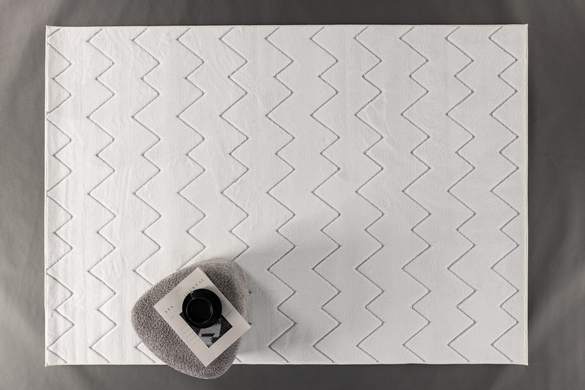 Rectangular Carpet 160 x 230 White