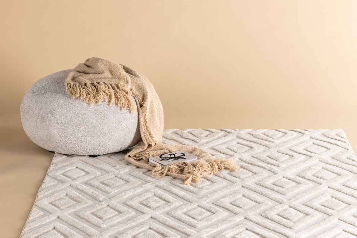 Rectangular Carpet 200 x 290 White