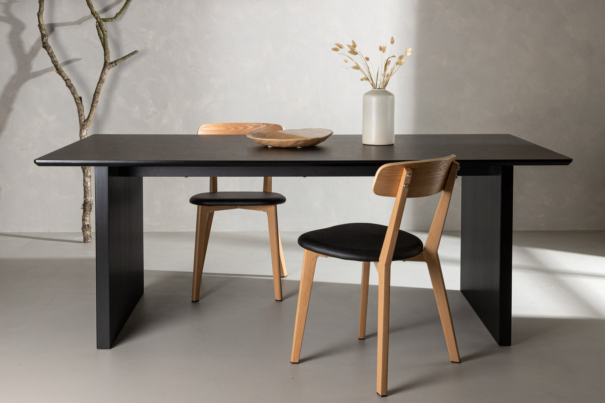 Rectangular Dining Table 100 x 200 Black