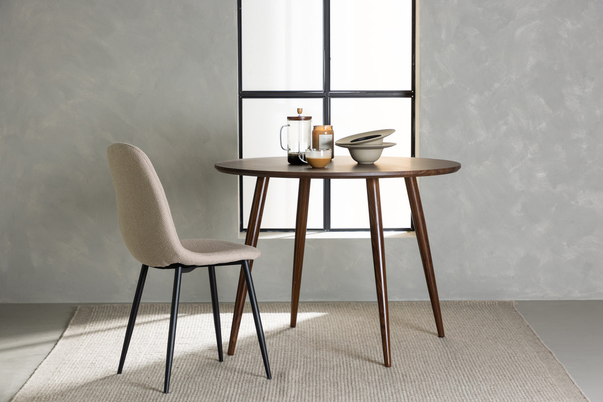 Round Dining Table ø100 Dark Brown