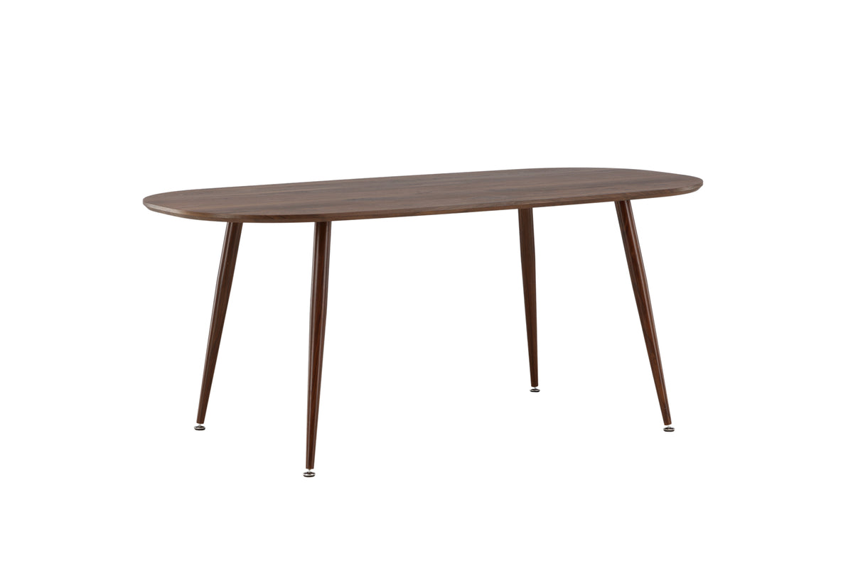 Oval Dining Table 90 x 180 Dark Brown