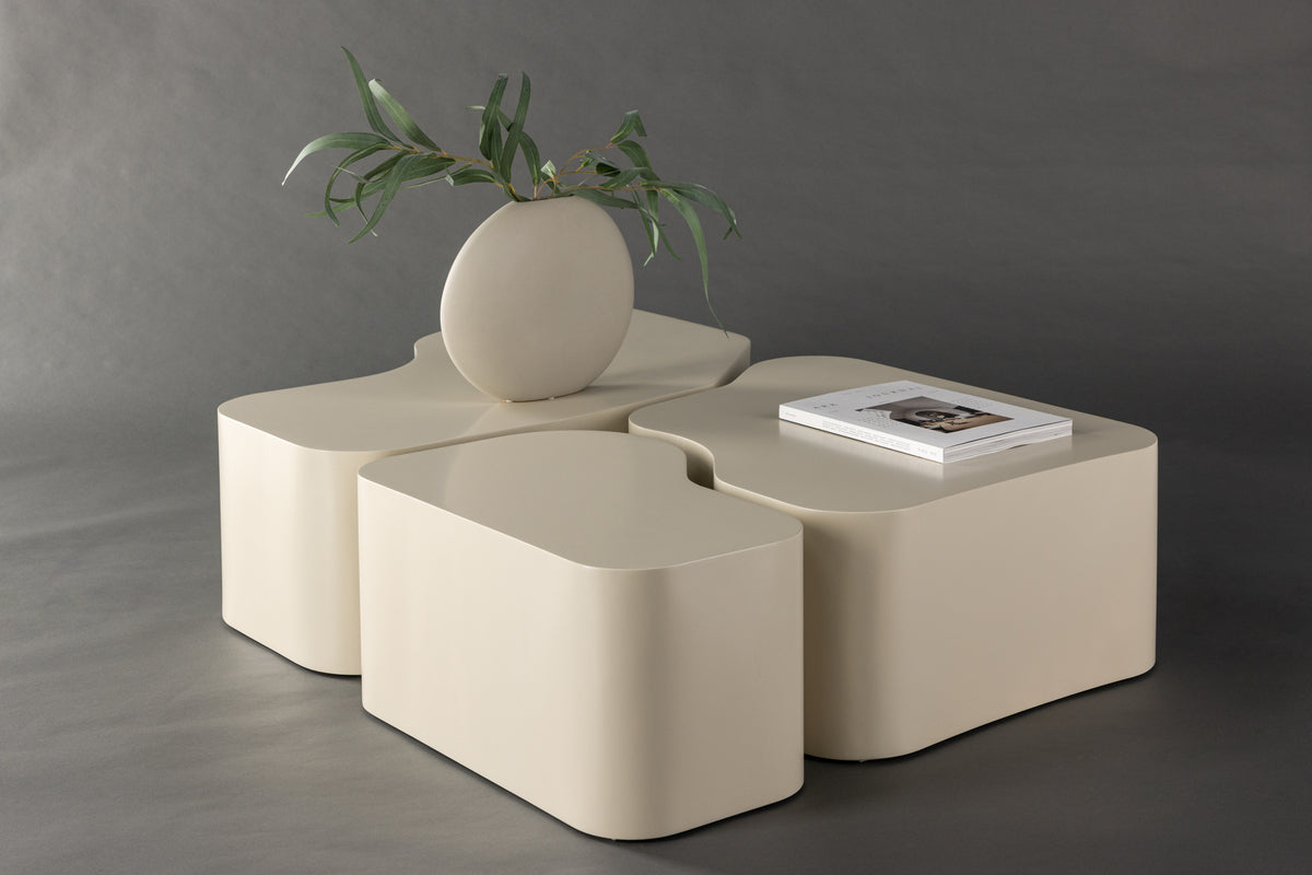 Sofa Table Table 1: 95x70, Table 2: 74x60, Table 3: 40x40 Beige