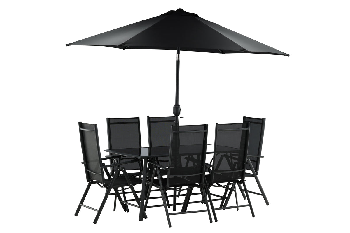 Dining Set Black Black