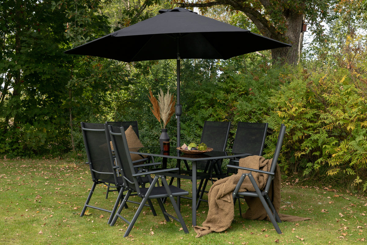 Dining Set Black Black
