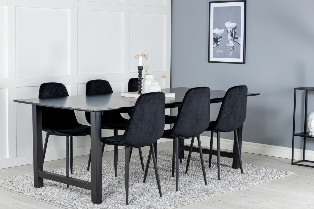 Rectangular Dining Table 100 x 220 Black