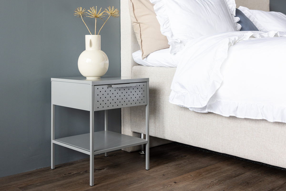 Bedside Table 40 x 40 Light Grey