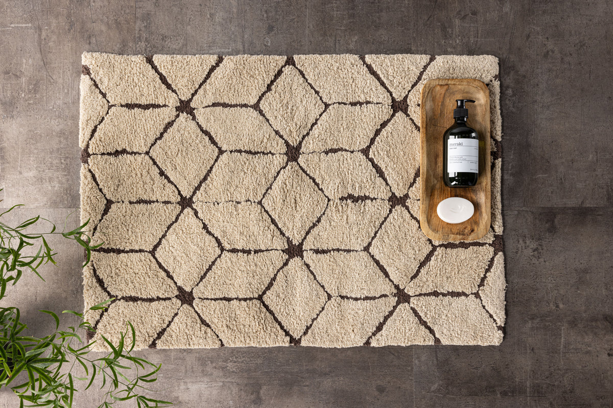 Rectangular Carpet 60 x 90 Brown