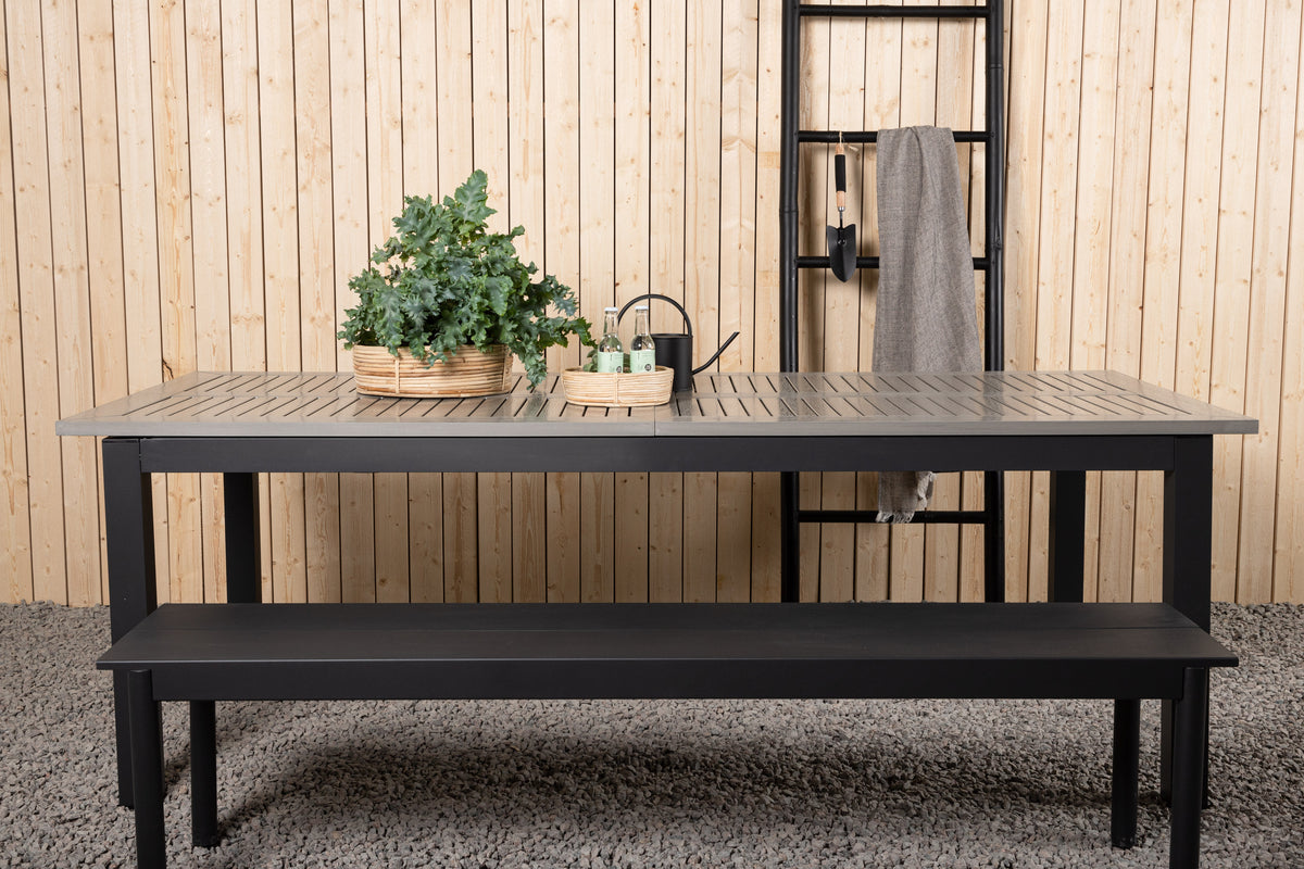 Rectangular Dining Table 74 x 224 x 90 Dark Grey
