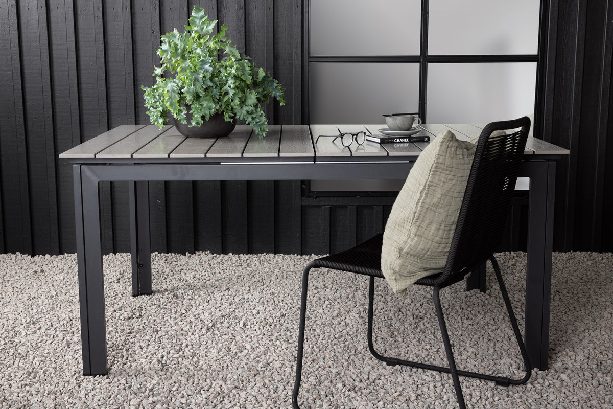 Rectangular Dining Table 75 x 160 x 100 Black