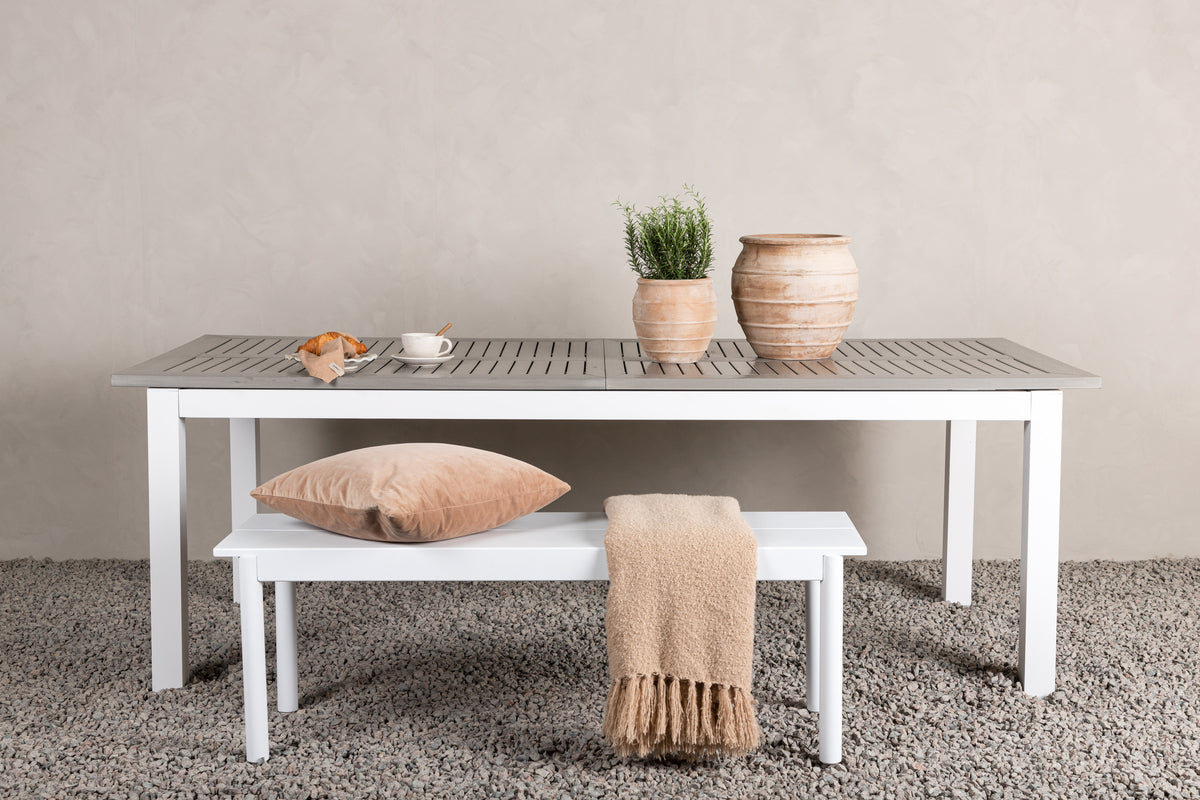 Rectangular Dining Table 74 x 224 x 90 Grey