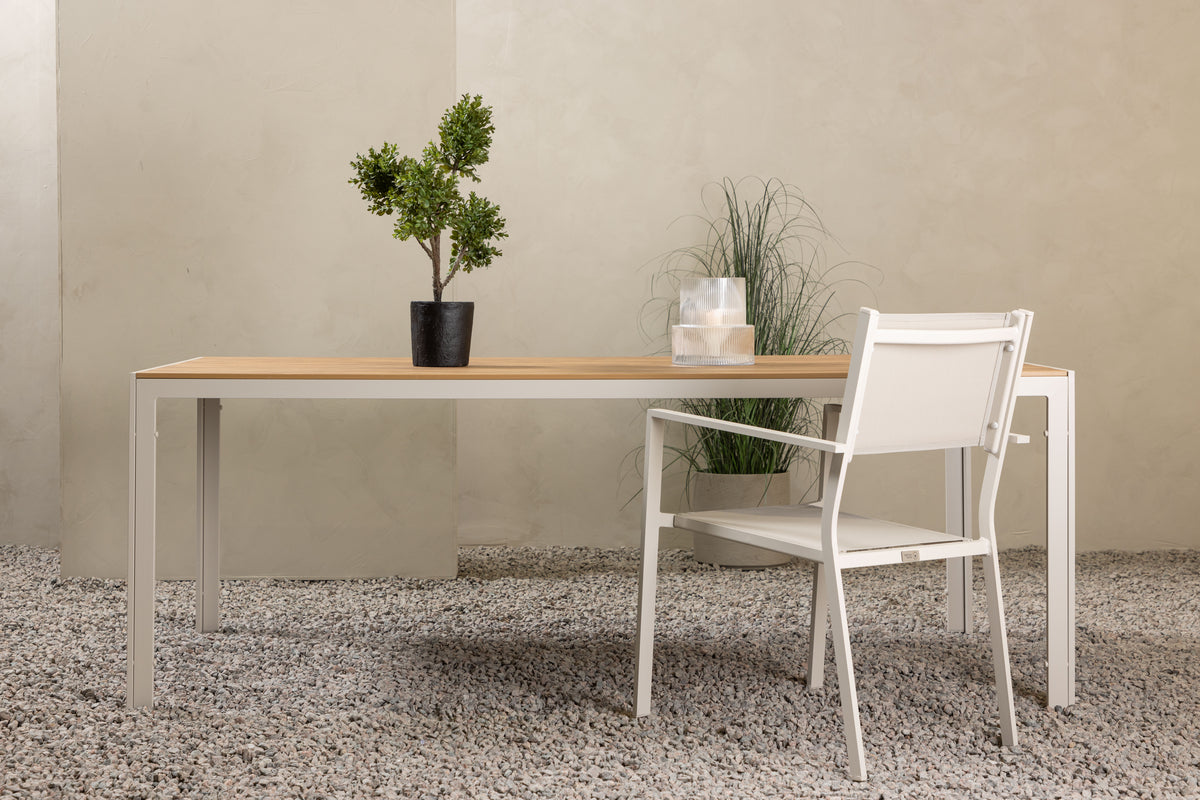 Rectangular Dining Table 74 x 205 x 90 Beige