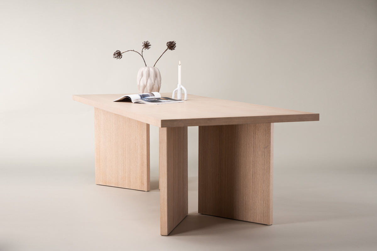 Rectangular Dining Table 100 x 240 Whitewash