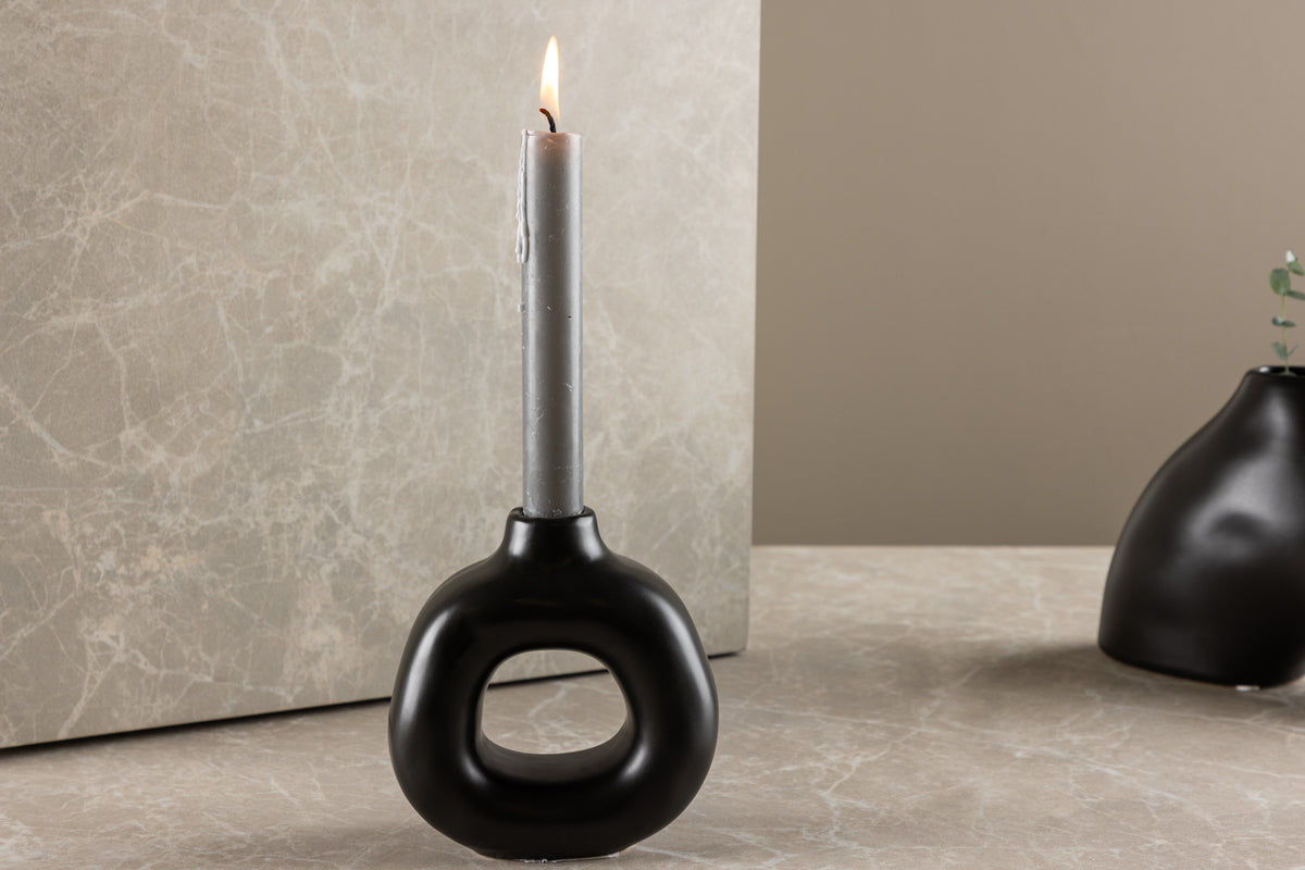 Candlestick 13 x 13 x 6 Black