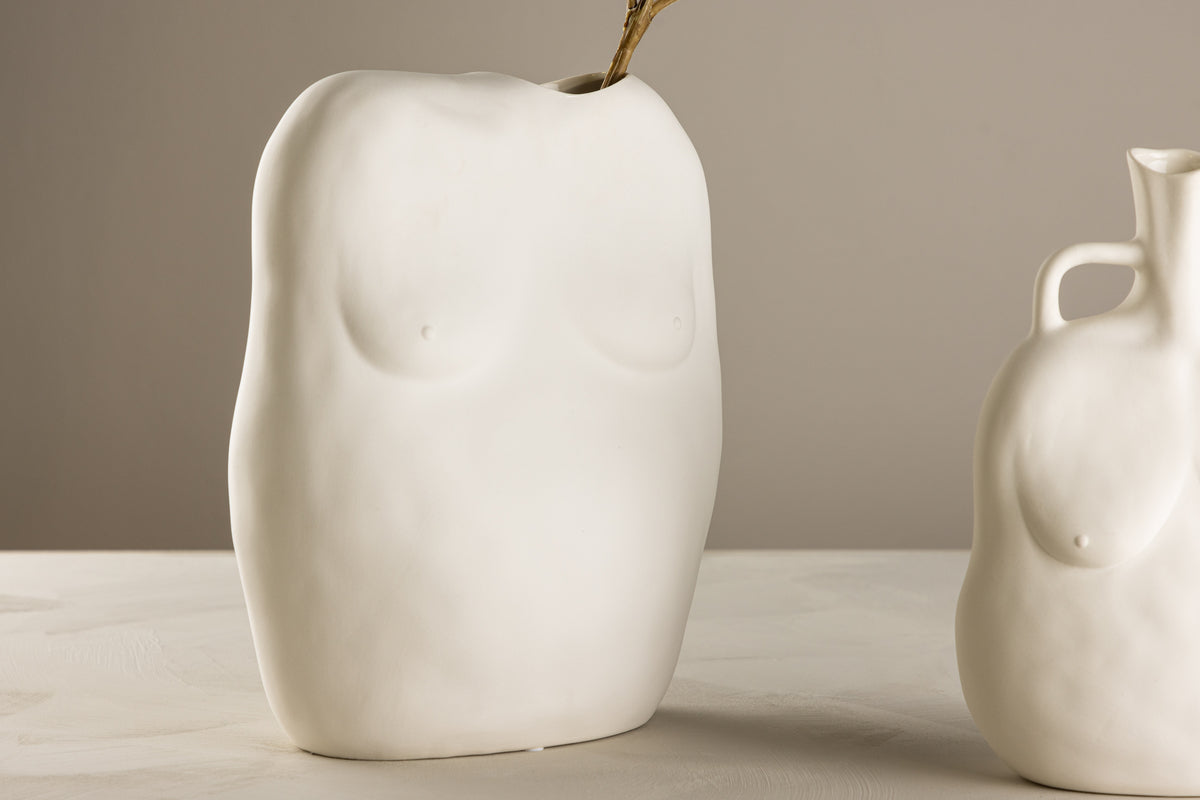 Vase 28 x 24 x 14 Offwhite
