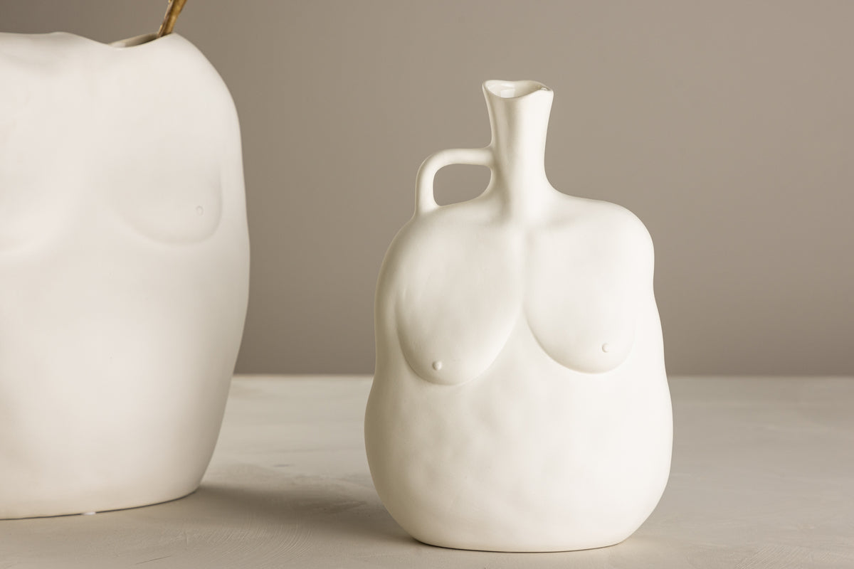 Vase 25 x 17 x 10 Offwhite