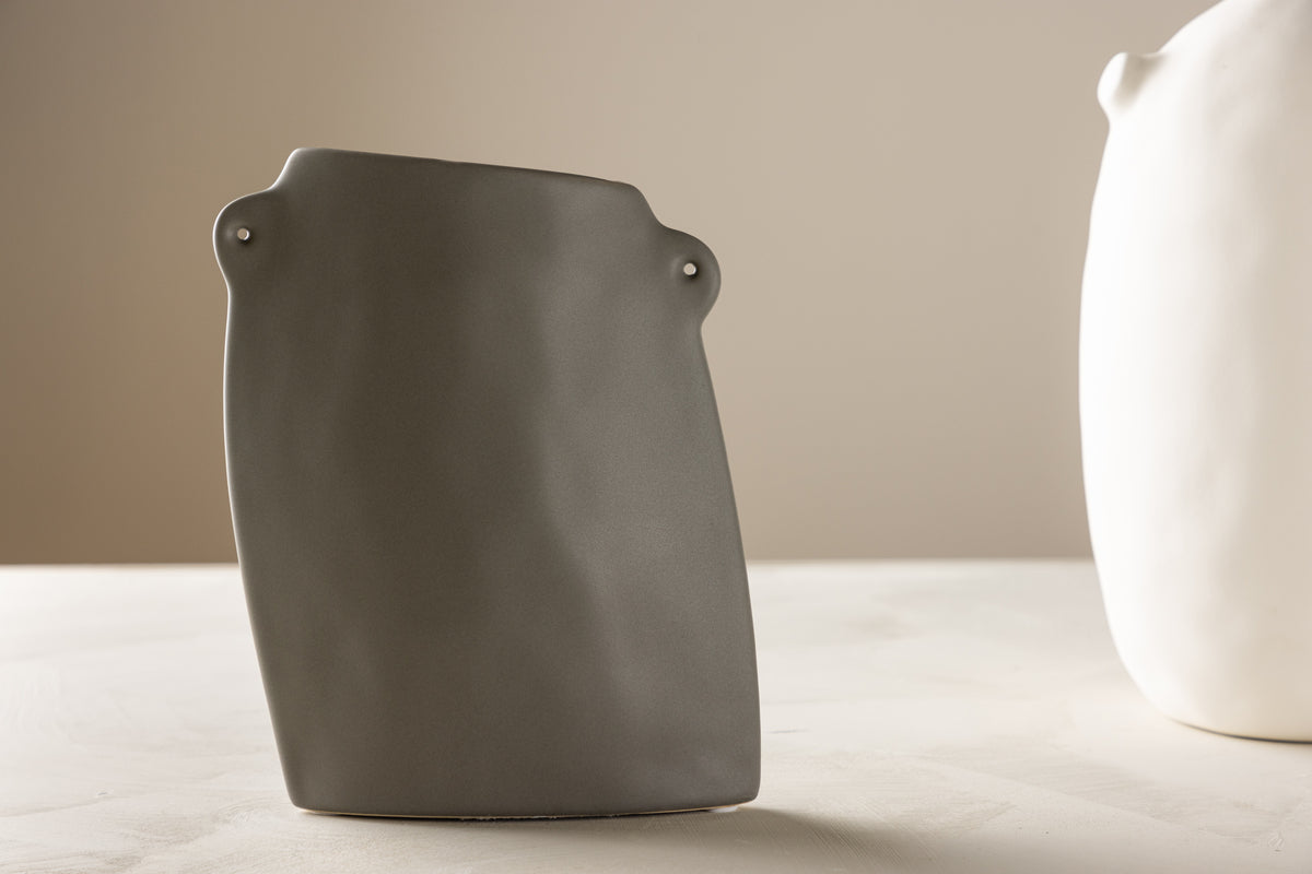 Vase 21 x 14 x 5 Dark Grey