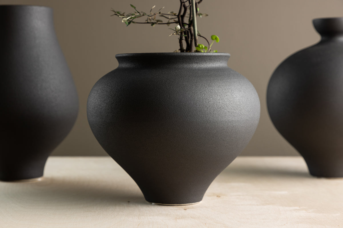 Vase ø18 Black