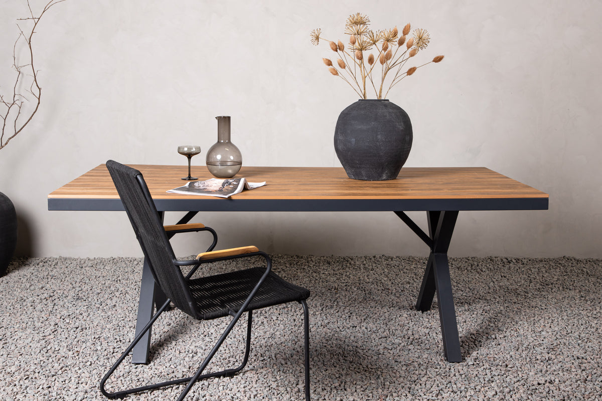 Rectangular Dining Table 100 x 200 Black