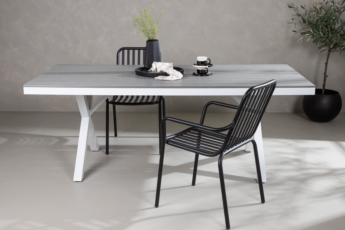 Rectangular Dining Table 74 x 200 x 100 Grey
