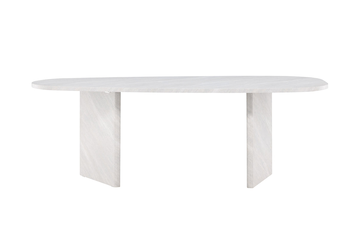 Oval Dining Table 100 x 220 White