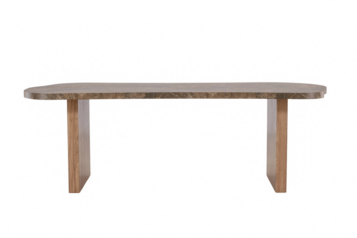 Oval Dining Table 100 x 230 Brown