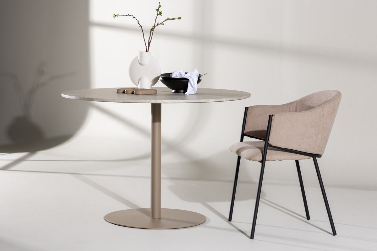 Round Dining Table ø110 Beige