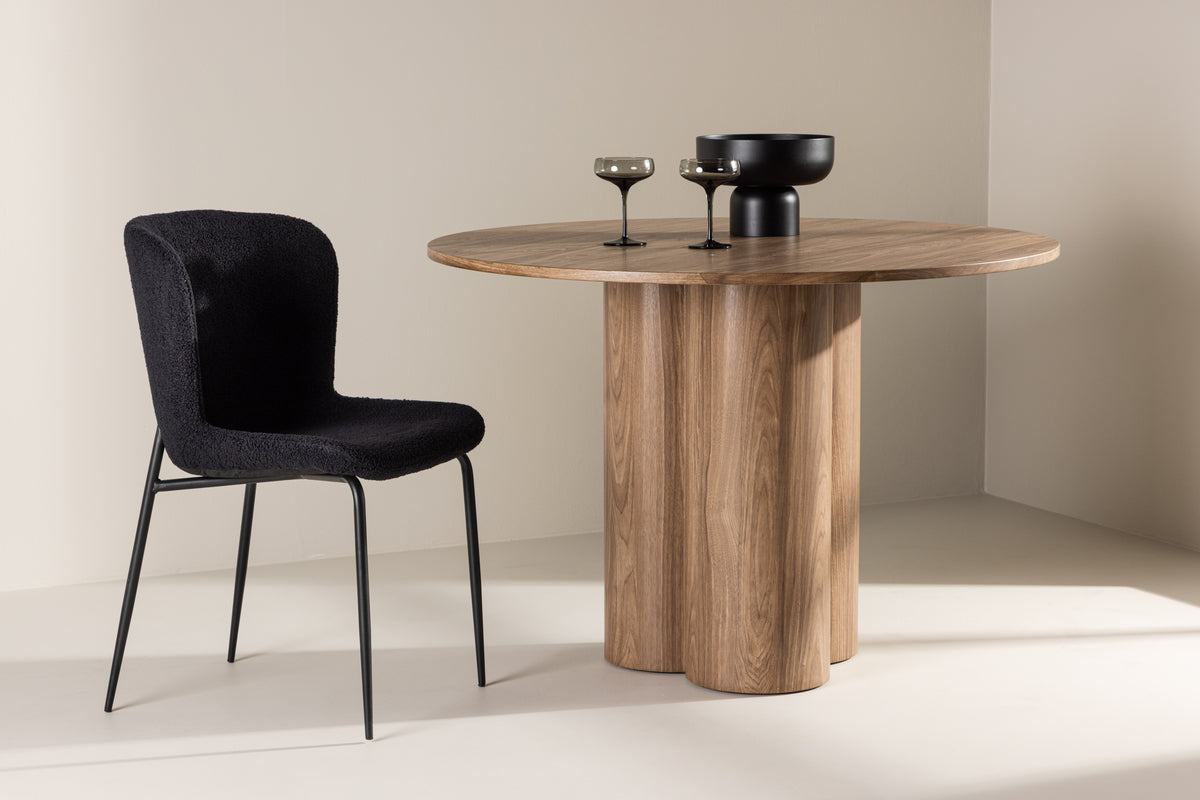 Round Dining Table ø110 Brown