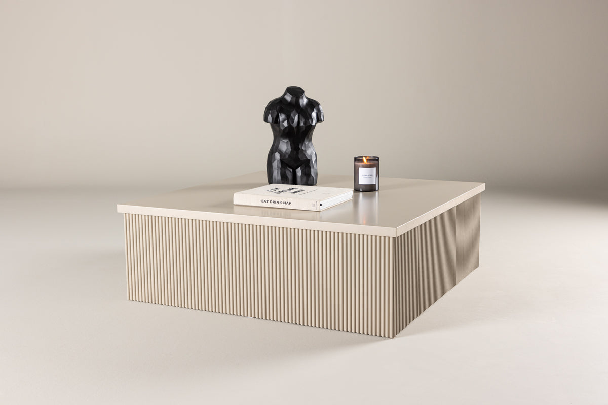 Sofa Table 90 x 90 Beige