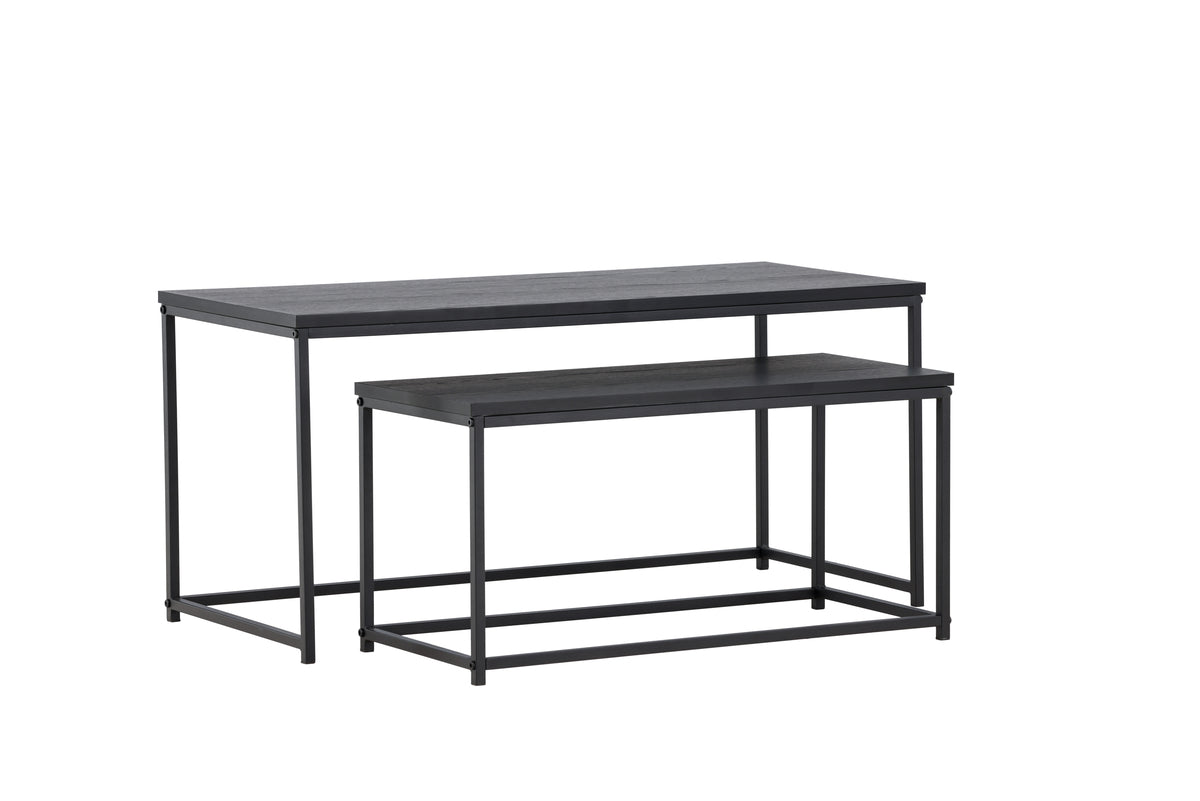 Sofa Table Table 1: 43x100 cm Table 2: 33x75cm Black
