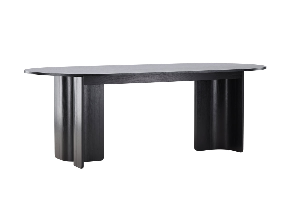Oval Dining Table 220 x 100 x 75 Black