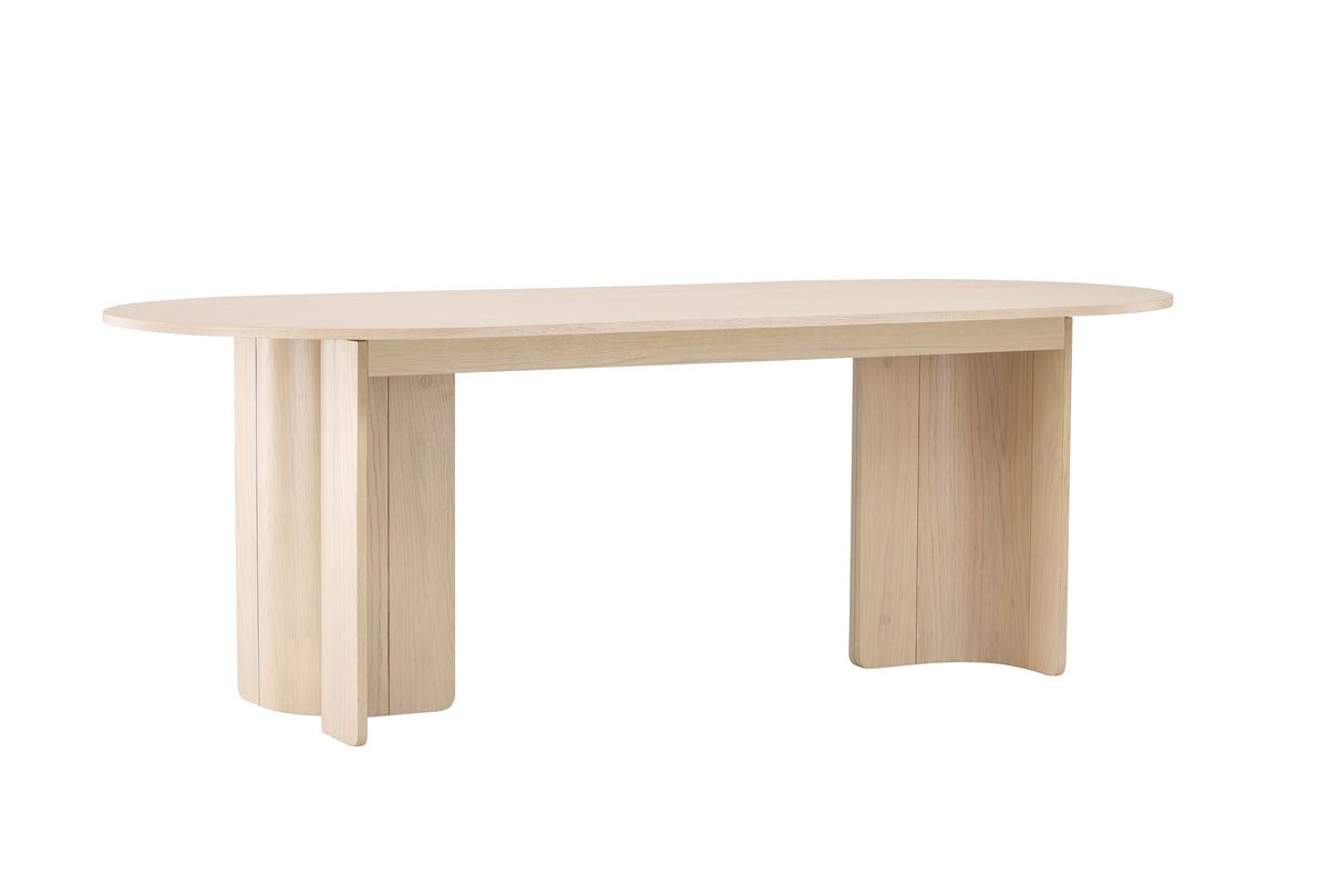 Oval Dining Table 220 x 100 x 75 Whitewash