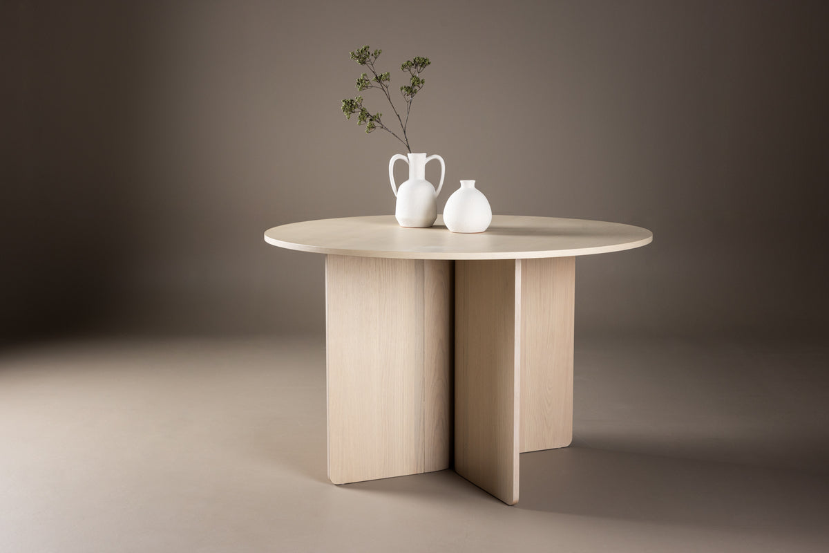 Round Dining Table ø120 Whitewash