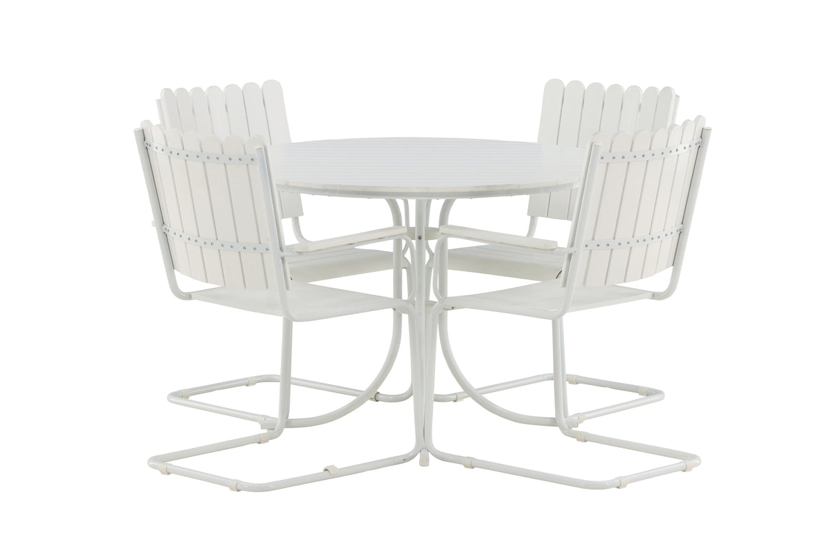 Dining Set White White