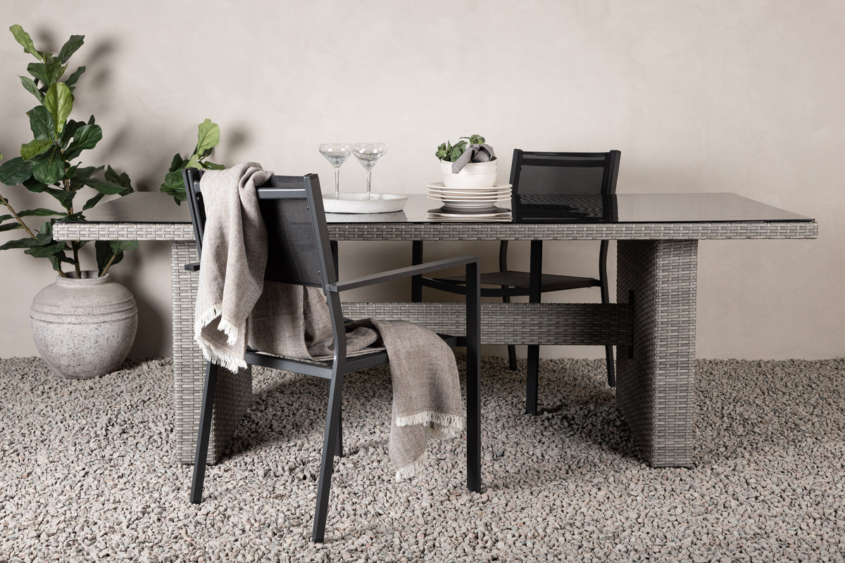 Rectangular Dining Table 74 x 200 x 100 Grey