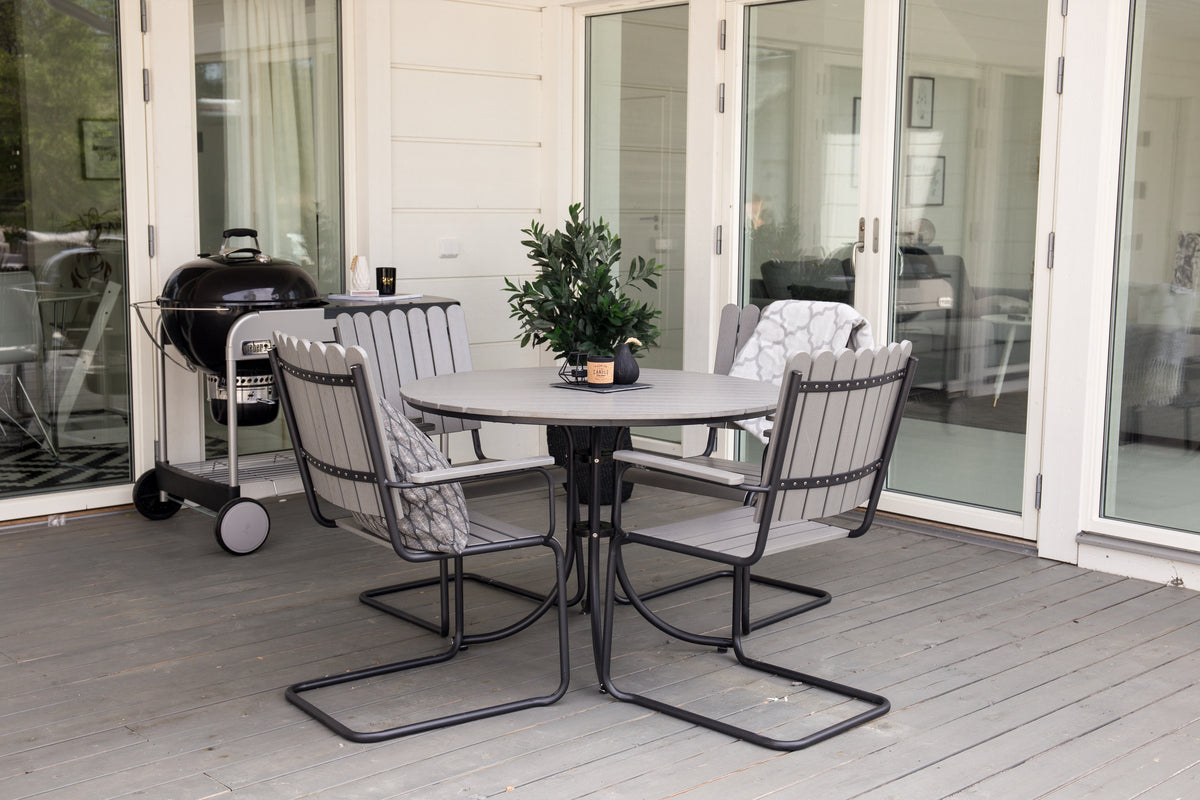 Dining Set Grey Grey