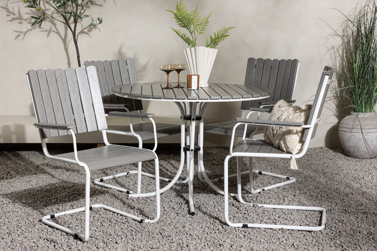 Dining Set Grey Grey