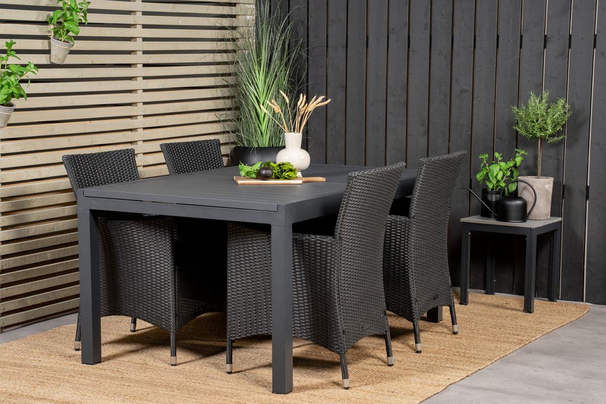 Rectangular Dining Table 75 x 160 x 100 Black