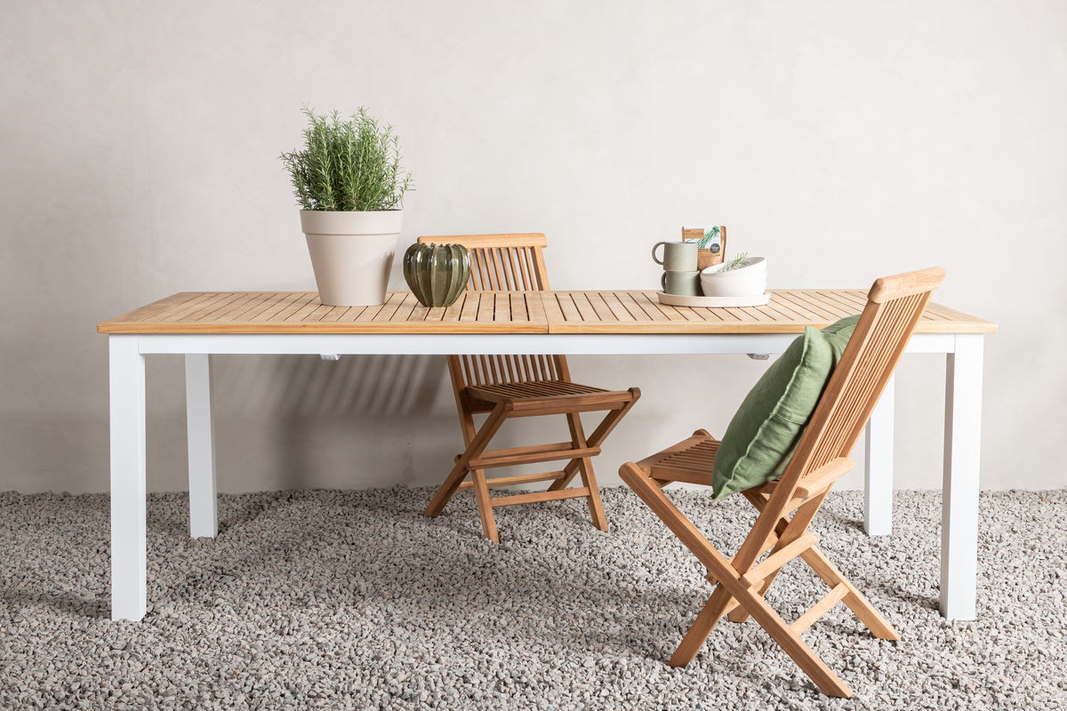 Rectangular Dining Table 75 x 224 x 100 White