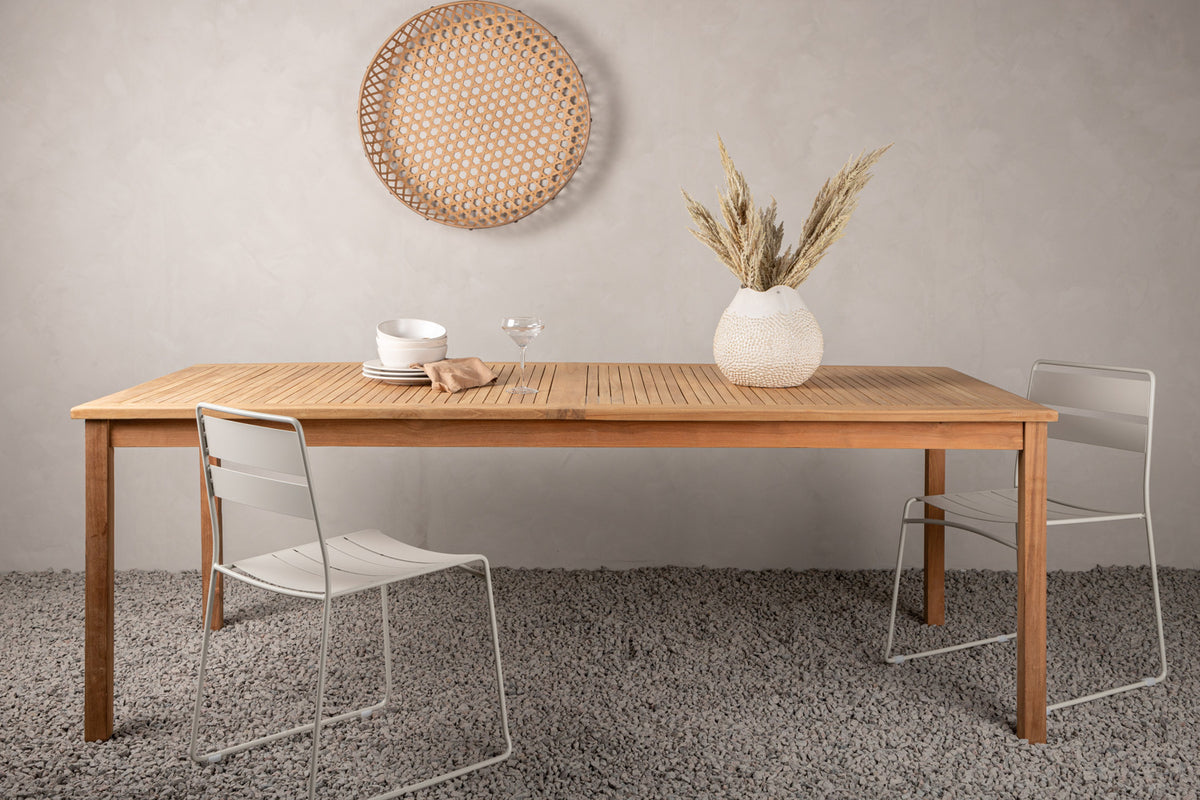 Rectangular Dining Table 75 x 220 x 100 Nature